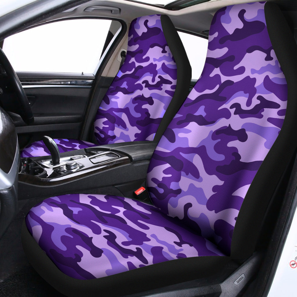 Purple Camouflage Print Universal Fit Car Seat Covers