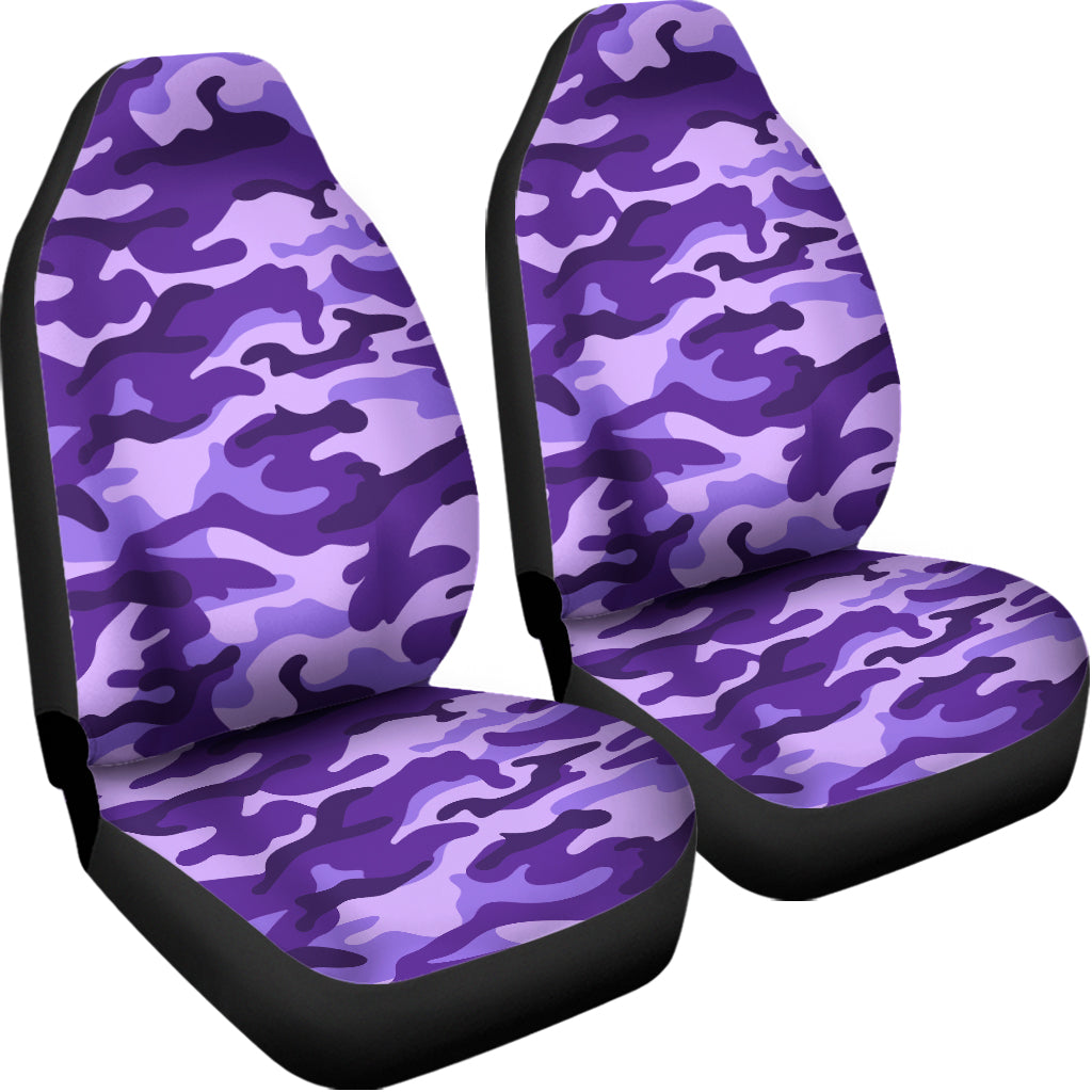 Purple Camouflage Print Universal Fit Car Seat Covers