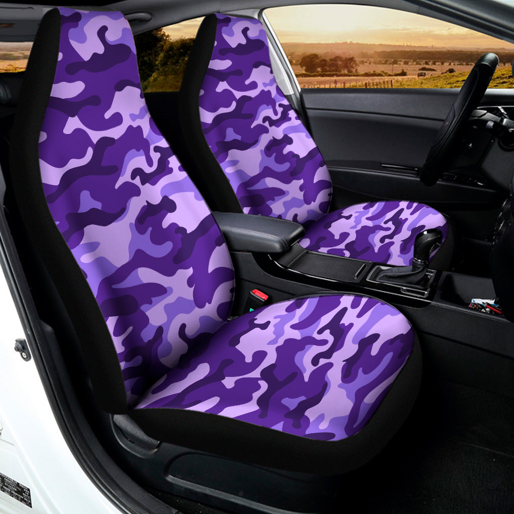 Purple Camouflage Print Universal Fit Car Seat Covers