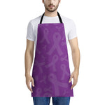 Purple Cancer Awareness Ribbon Print Apron