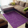 Purple Cancer Awareness Ribbon Print Floor Mat