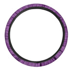 Purple Cancer Awareness Ribbon Print Car Steering Wheel Cover