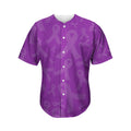 Purple Cancer Awareness Ribbon Print Men's Baseball Jersey