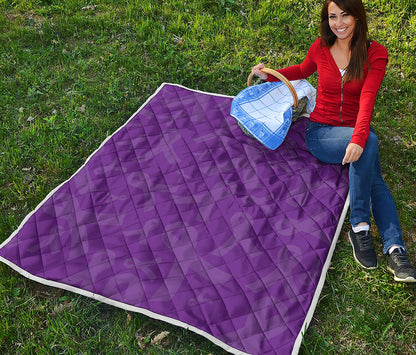 Purple Cancer Awareness Ribbon Print Quilt