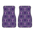 Purple Cancer Zodiac Pattern Print Front Car Floor Mats