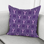 Purple Cancer Zodiac Pattern Print Pillow Cover