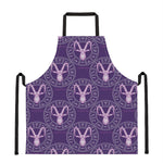 Purple Capricorn Zodiac Pattern Print Apron