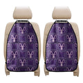 Purple Capricorn Zodiac Pattern Print Car Seat Organizers