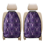 Purple Capricorn Zodiac Pattern Print Car Seat Organizers