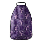 Purple Capricorn Zodiac Pattern Print Car Seat Organizers