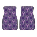 Purple Capricorn Zodiac Pattern Print Front Car Floor Mats