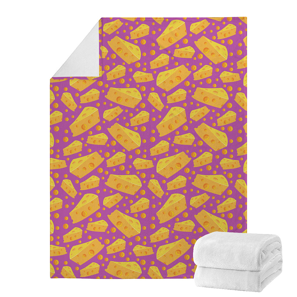 Purple Cheese And Holes Pattern Print Blanket