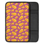 Purple Cheese And Holes Pattern Print Car Center Console Cover