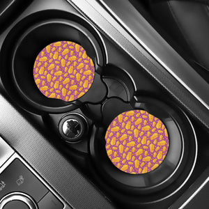 Purple Cheese And Holes Pattern Print Car Coasters