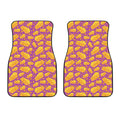 Purple Cheese And Holes Pattern Print Front Car Floor Mats