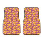 Purple Cheese And Holes Pattern Print Front Car Floor Mats