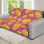 Purple Cheese And Holes Pattern Print Futon Protector