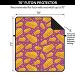 Purple Cheese And Holes Pattern Print Futon Protector