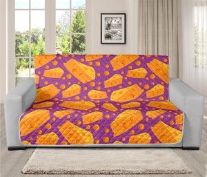 Purple Cheese And Holes Pattern Print Futon Protector