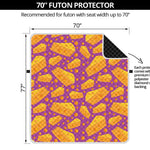 Purple Cheese And Holes Pattern Print Futon Protector