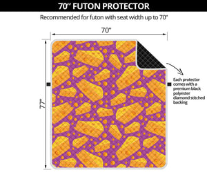 Purple Cheese And Holes Pattern Print Futon Protector