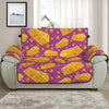 Purple Cheese And Holes Pattern Print Half Sofa Protector