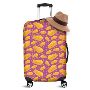 Purple Cheese And Holes Pattern Print Luggage Cover