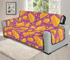 Purple Cheese And Holes Pattern Print Oversized Sofa Protector