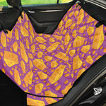 Purple Cheese And Holes Pattern Print Pet Car Back Seat Cover