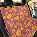 Purple Cheese And Holes Pattern Print Pet Car Back Seat Cover