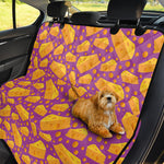 Purple Cheese And Holes Pattern Print Pet Car Back Seat Cover