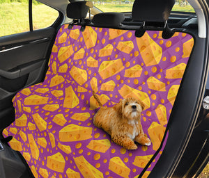 Purple Cheese And Holes Pattern Print Pet Car Back Seat Cover