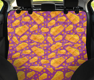 Purple Cheese And Holes Pattern Print Pet Car Back Seat Cover