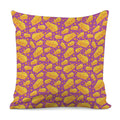 Purple Cheese And Holes Pattern Print Pillow Cover