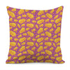 Purple Cheese And Holes Pattern Print Pillow Cover