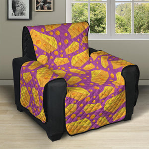 Purple Cheese And Holes Pattern Print Recliner Protector