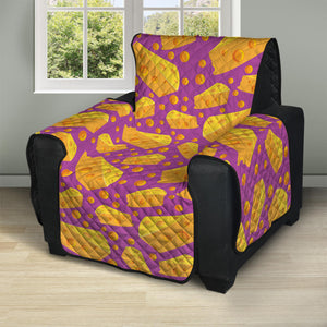 Purple Cheese And Holes Pattern Print Recliner Protector