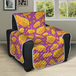 Purple Cheese And Holes Pattern Print Recliner Protector