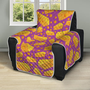 Purple Cheese And Holes Pattern Print Recliner Protector