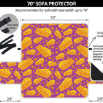 Purple Cheese And Holes Pattern Print Sofa Protector