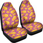 Purple Cheese And Holes Pattern Print Universal Fit Car Seat Covers