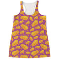 Purple Cheese And Holes Pattern Print Women's Racerback Tank Top