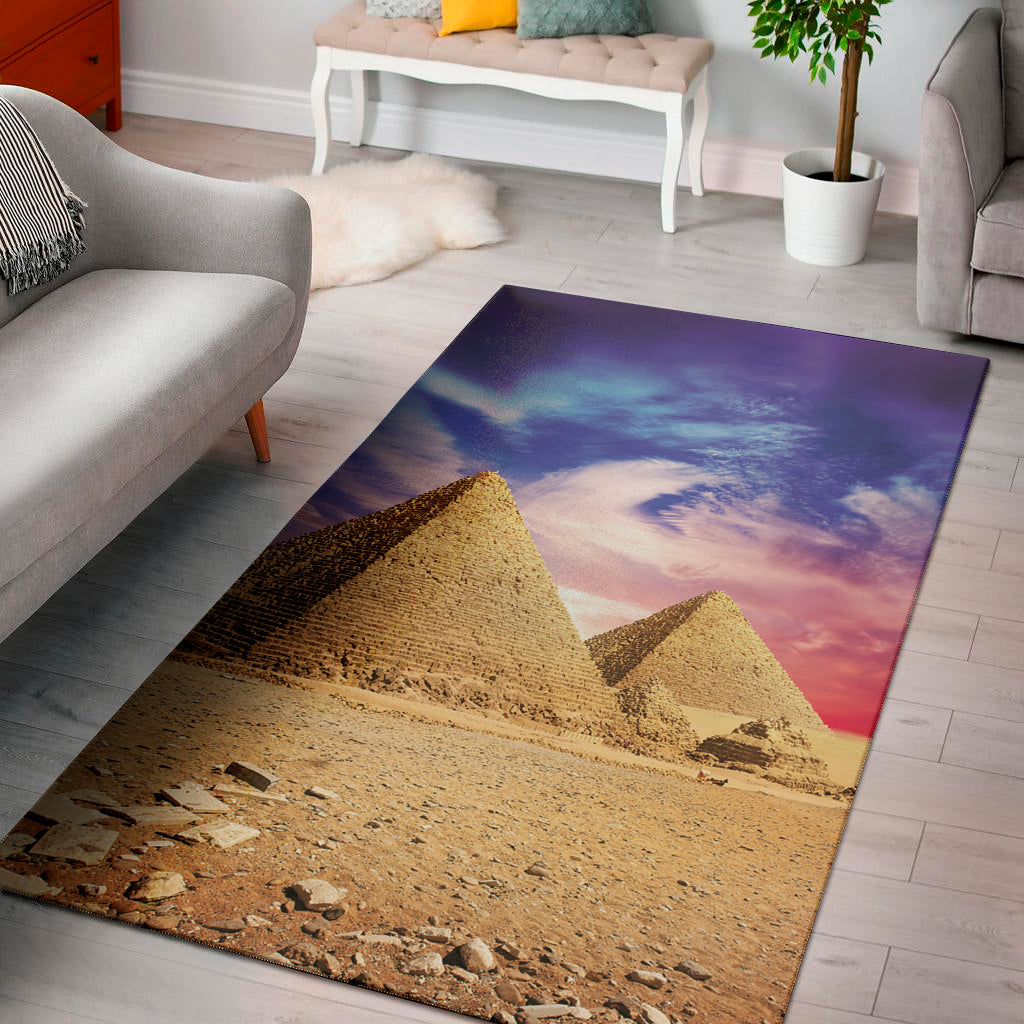 Purple Cloud Pyramid Print Area Rug