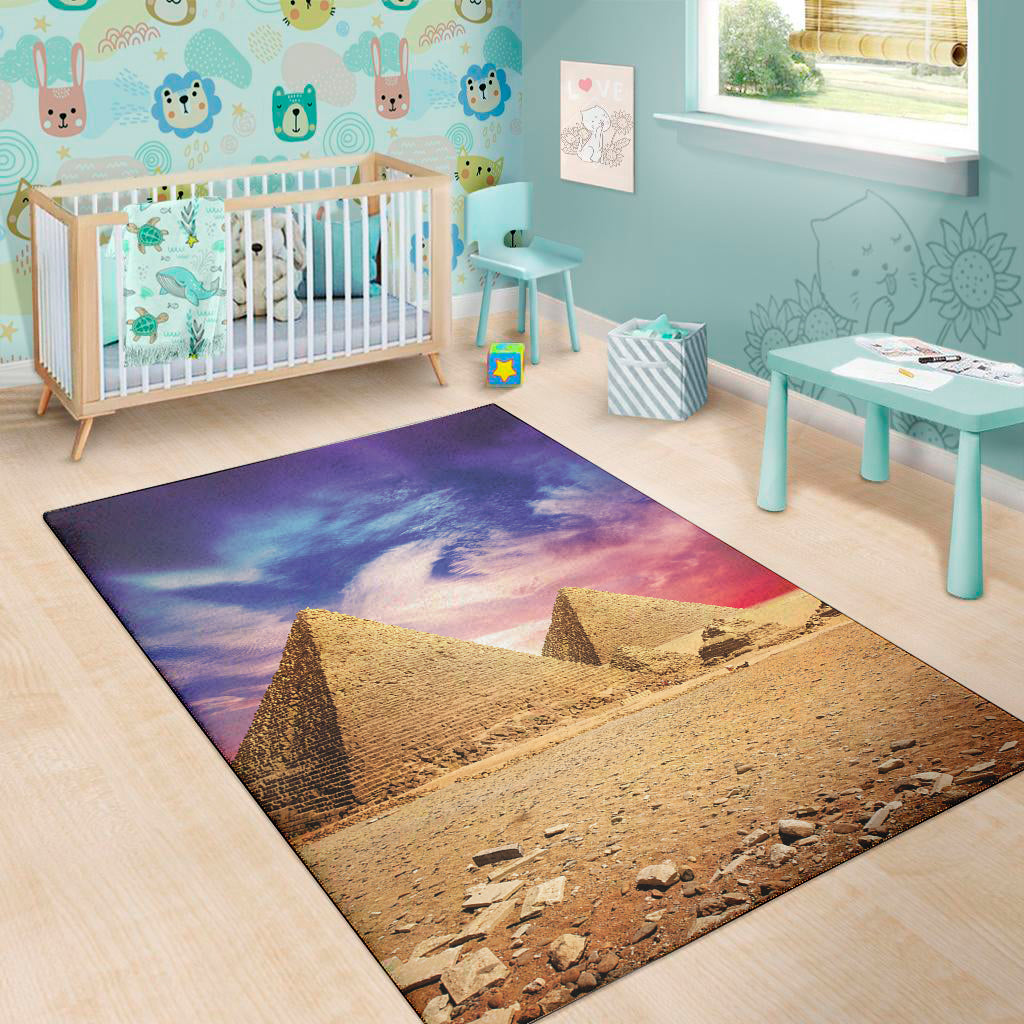 Purple Cloud Pyramid Print Area Rug