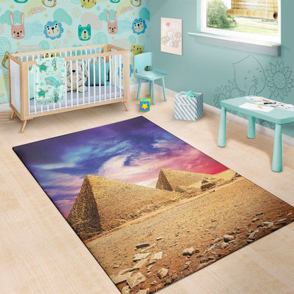 Purple Cloud Pyramid Print Area Rug
