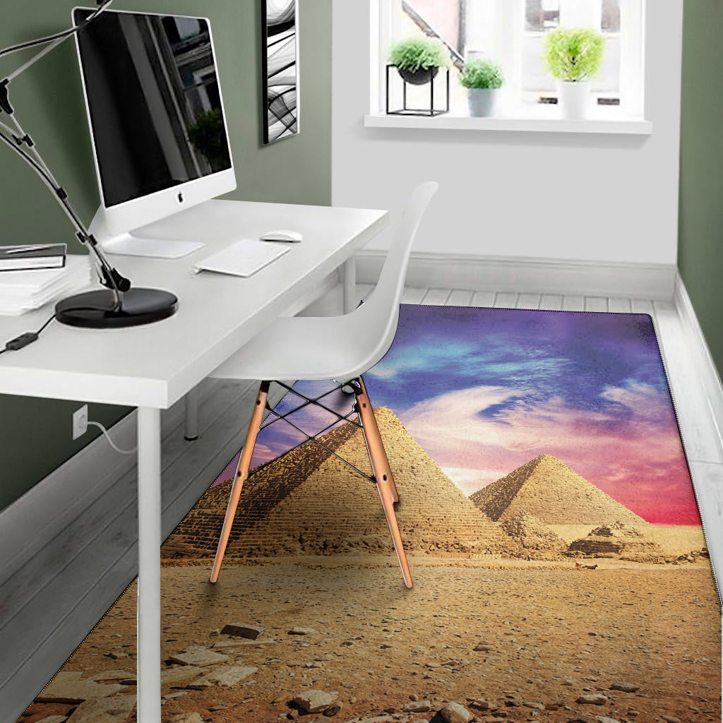 Purple Cloud Pyramid Print Area Rug