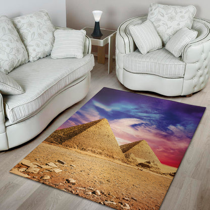 Purple Cloud Pyramid Print Area Rug