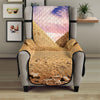 Purple Cloud Pyramid Print Armchair Protector