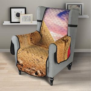 Purple Cloud Pyramid Print Armchair Protector