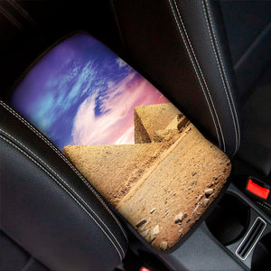 Purple Cloud Pyramid Print Car Center Console Cover